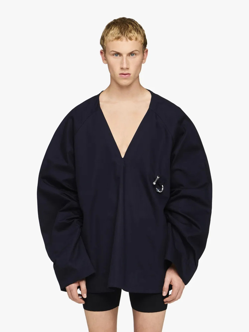 JW Anderson OVERSIZED V-NECK GATHERED SLEEVE TOP outlook