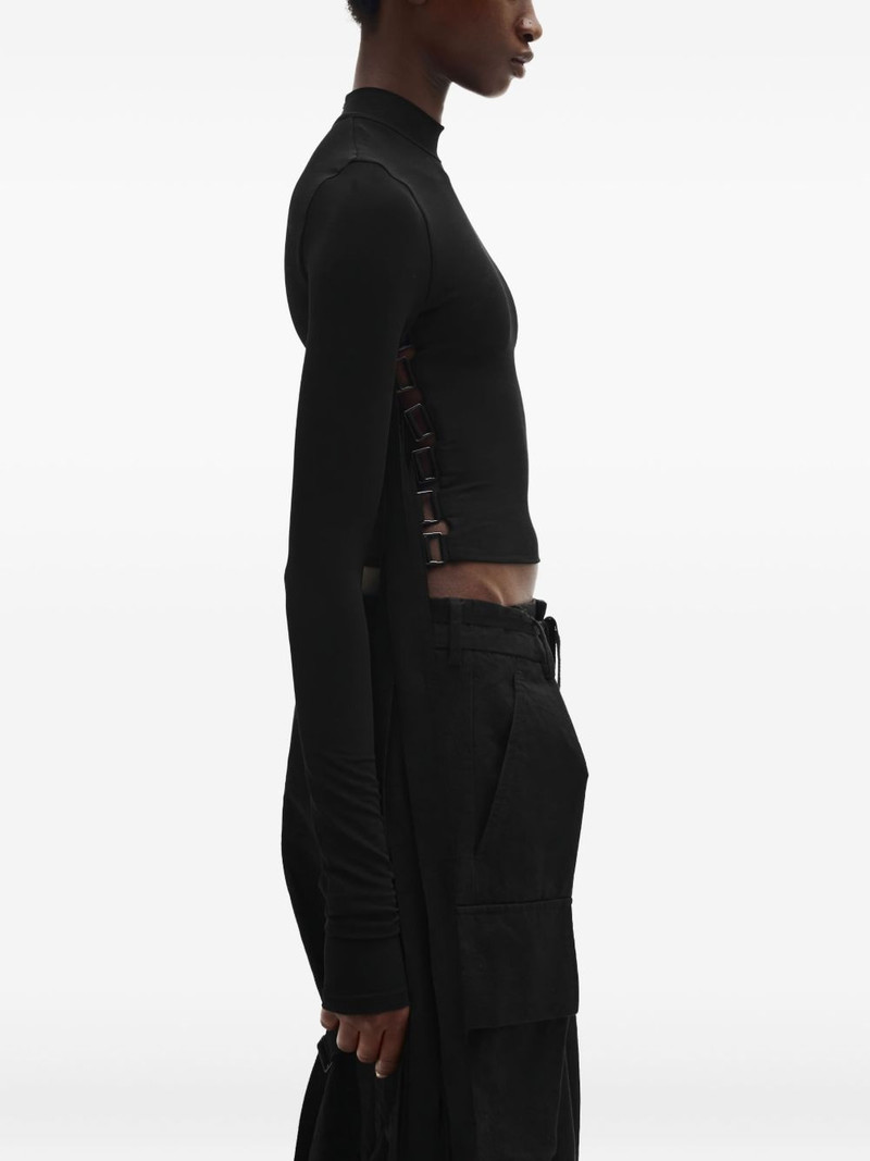 Wivan cropped long-sleeve fitted top 4