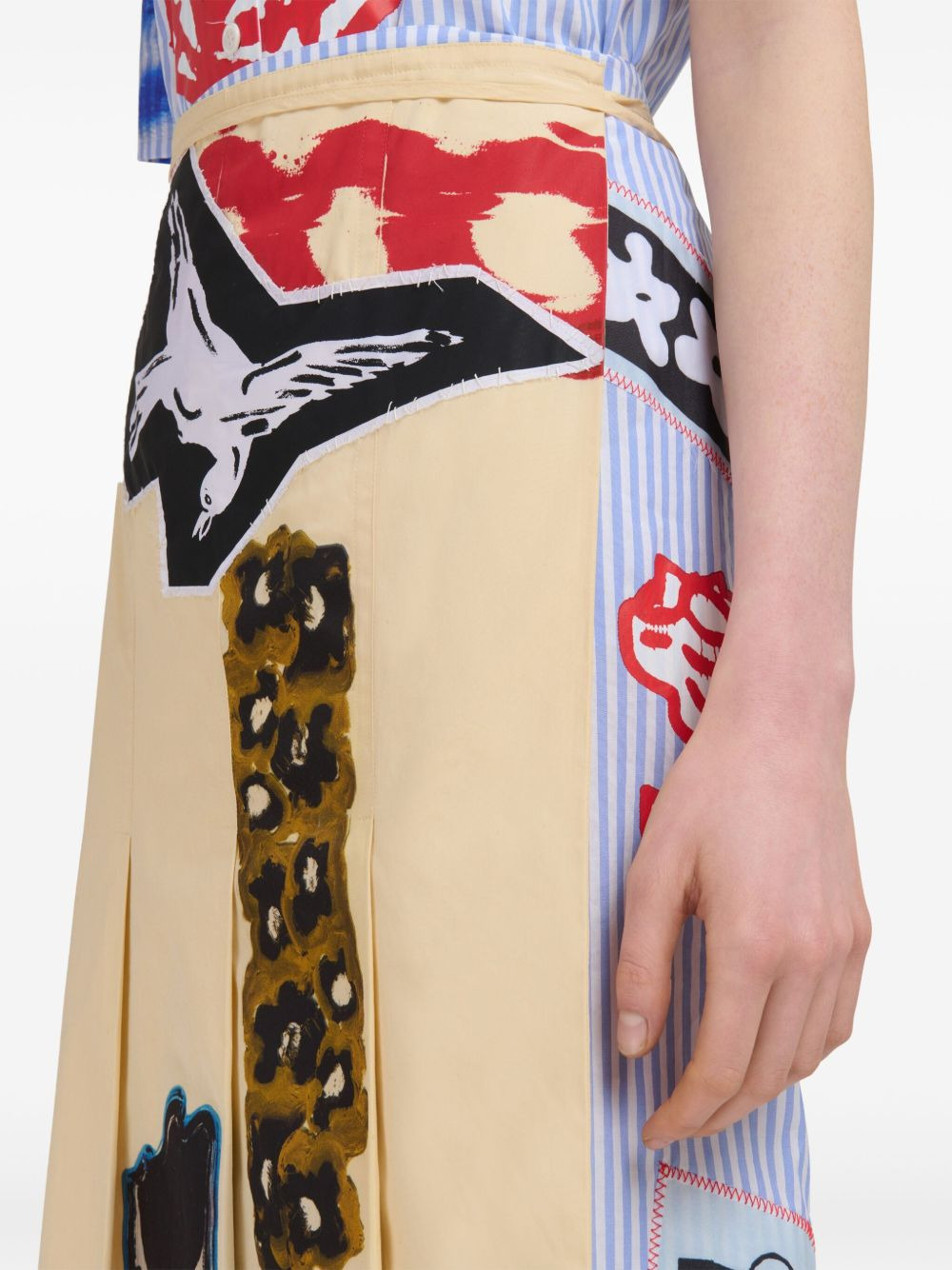 graphic-print cotton skirt - 5
