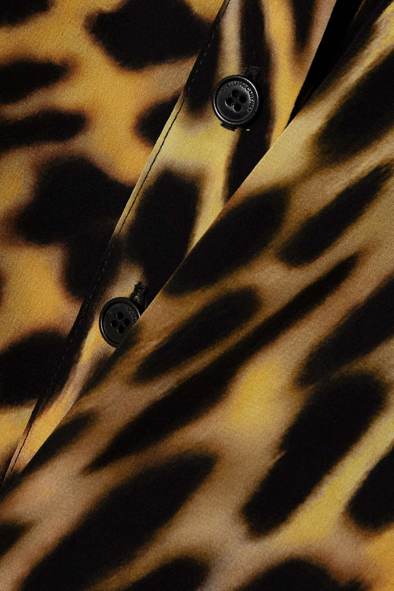 Leopard-print silk crepe de chine shirt 4