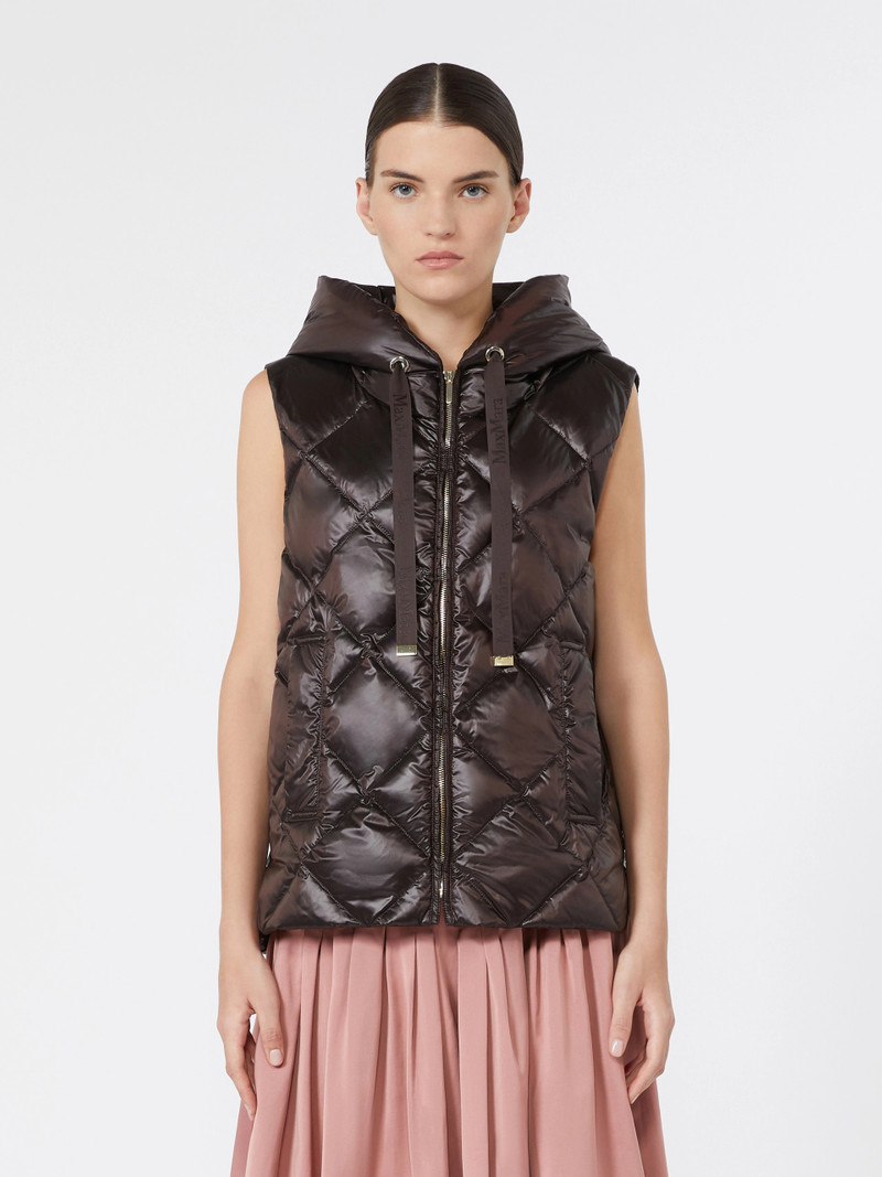 TROPICO Regular water-repellent canvas padded gilet - BROWN 3