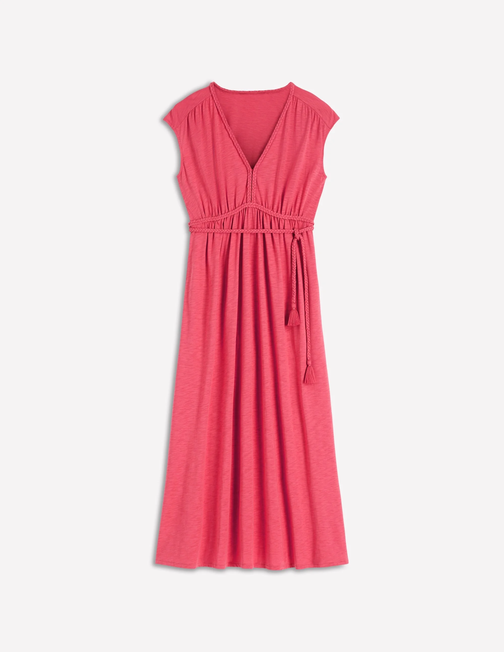 Heidi Ruched Rope Jersey Dress-Winter Blush - 1