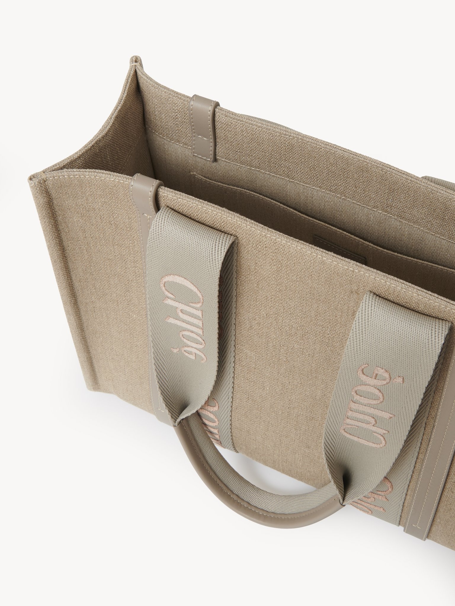 WOODY TOTE BAG IN LINEN - 4