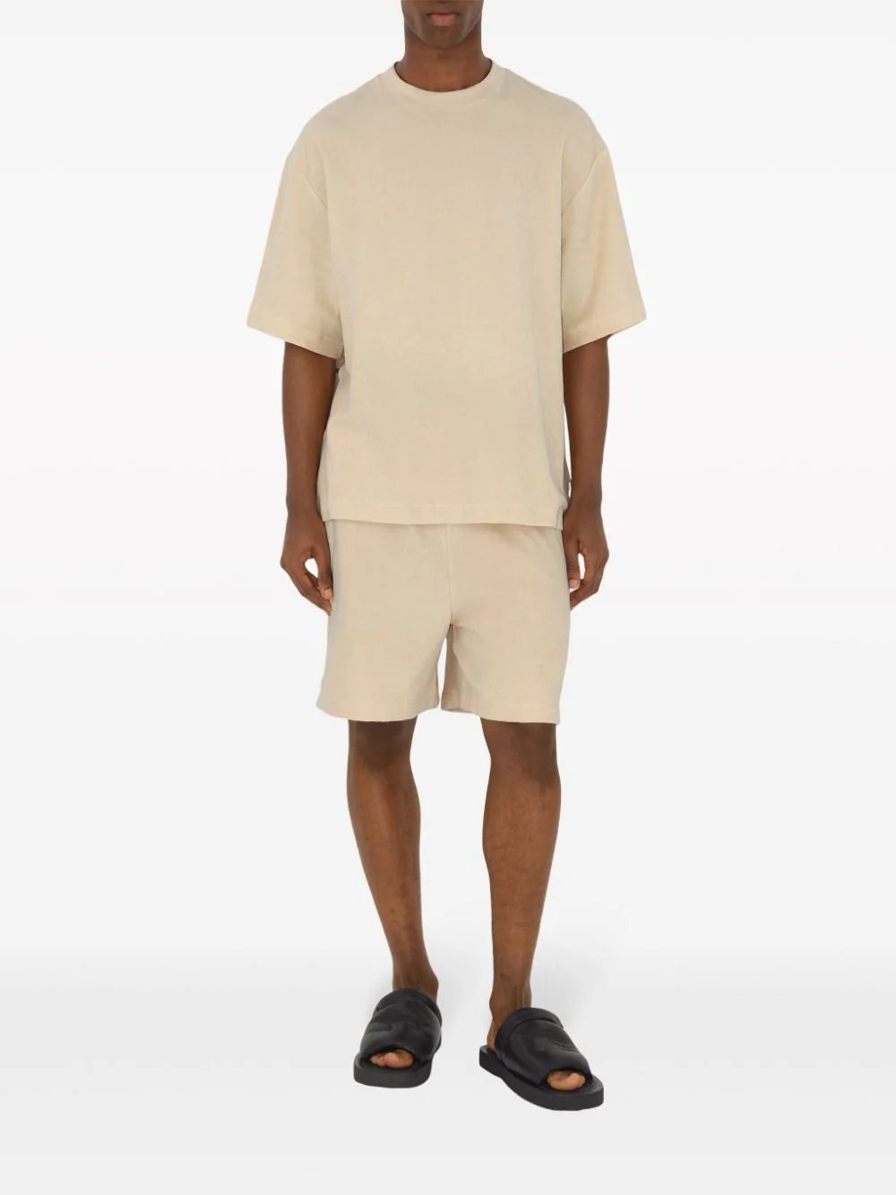 LOGO-JACQUARD TOWELLING-FINISH T-SHIRT - 2