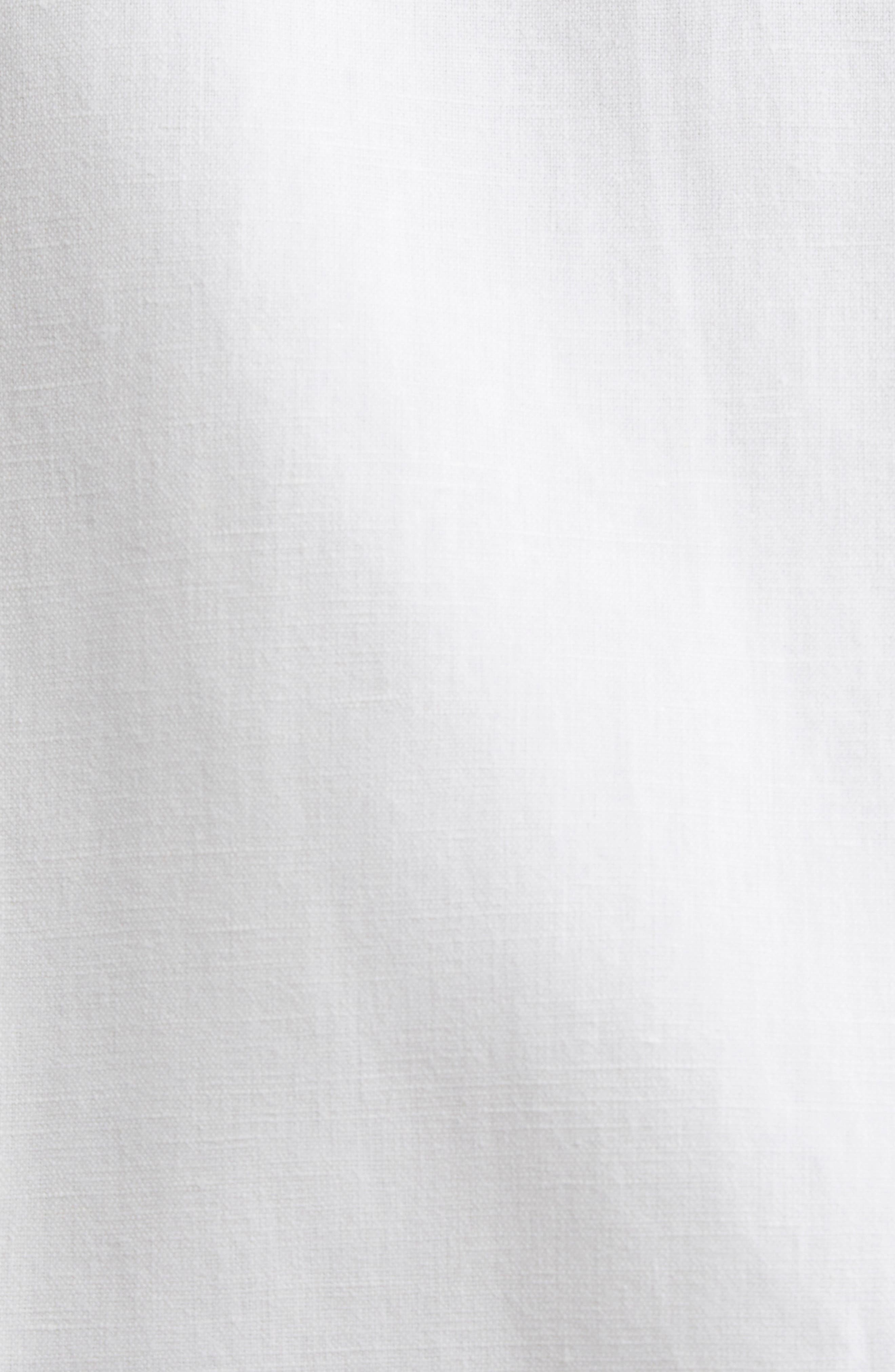 Thom Browne Exaggerated Point Collar Cotton & Linen Button-Up Shirt in White at Nordstrom - 7