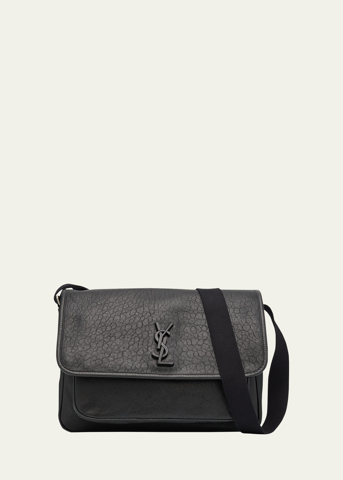 Men's Niki YSL Messenger Bag in Grained Leather - 1