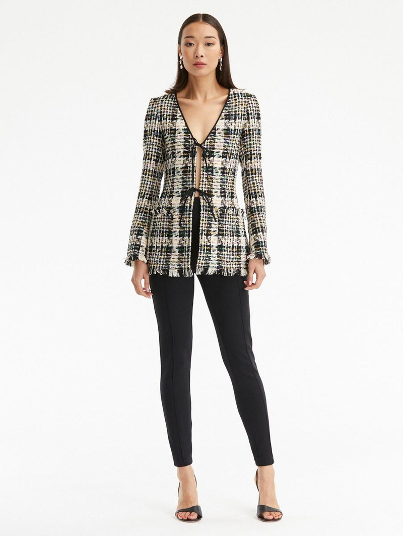 Oscar de la Renta MULTICOLOR RIBBON TWEED JACKET outlook