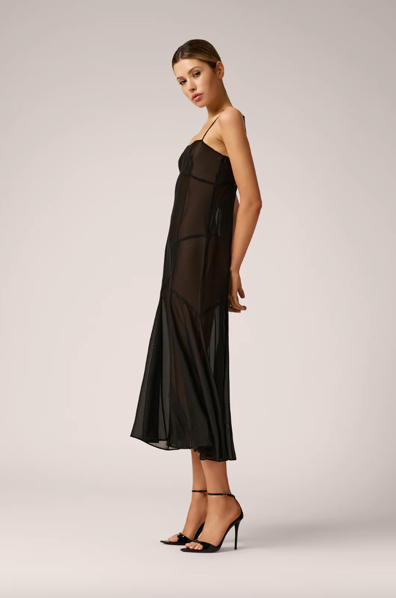 Chiffon Midi Dress - 2