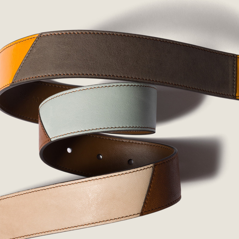 Miu Miu Leather patchwork belt outlook