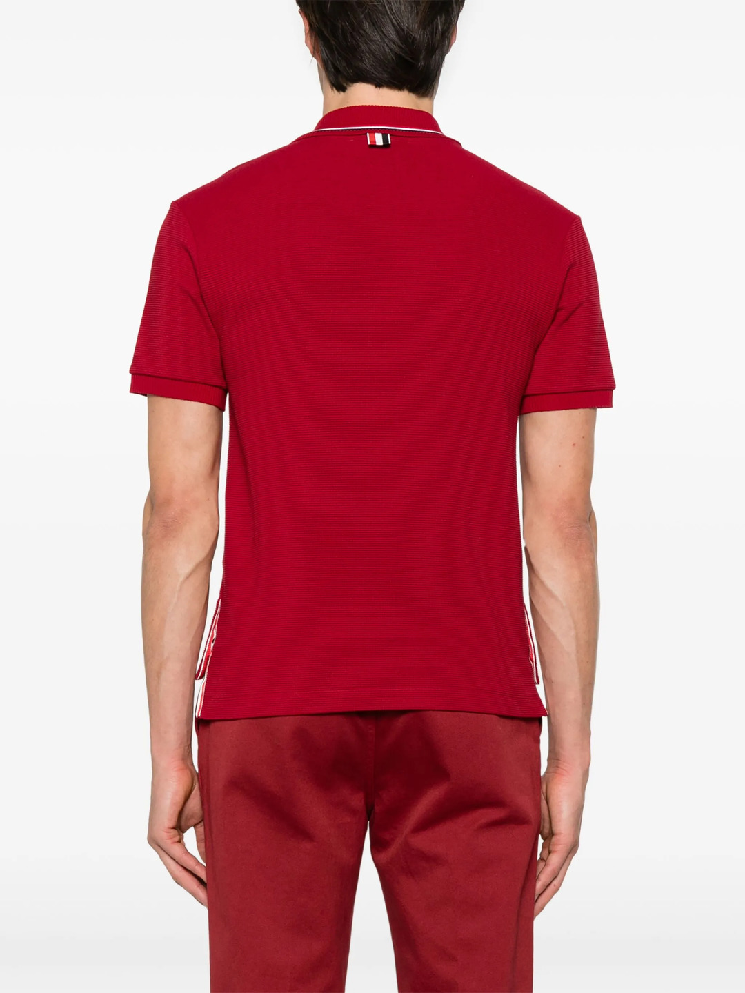 Cotton Waffle Rib Cuff Polo Men - 3
