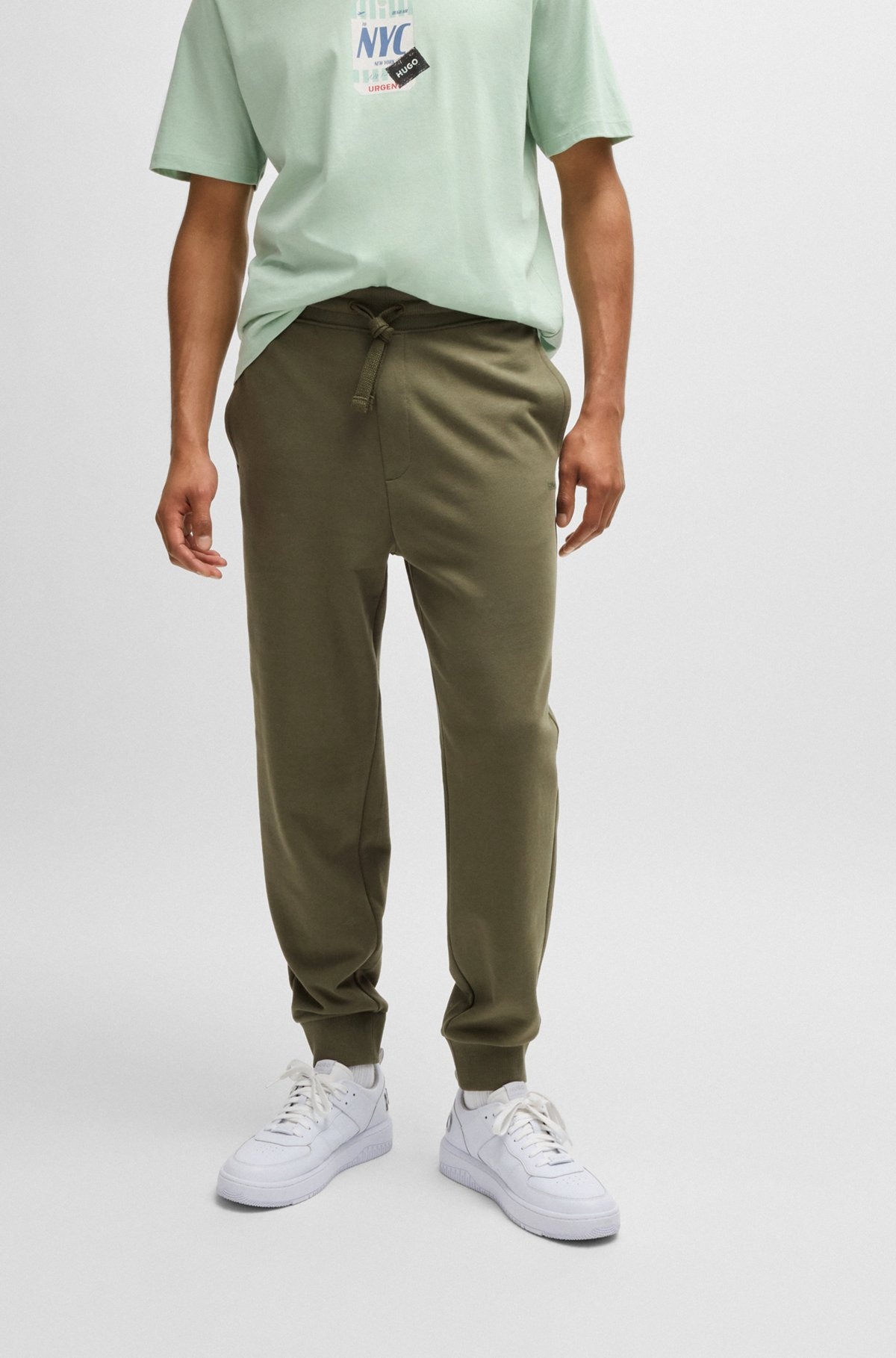 COTTON-TERRY TRACKSUIT BOTTOMS WITH LOGO PRINT - 2