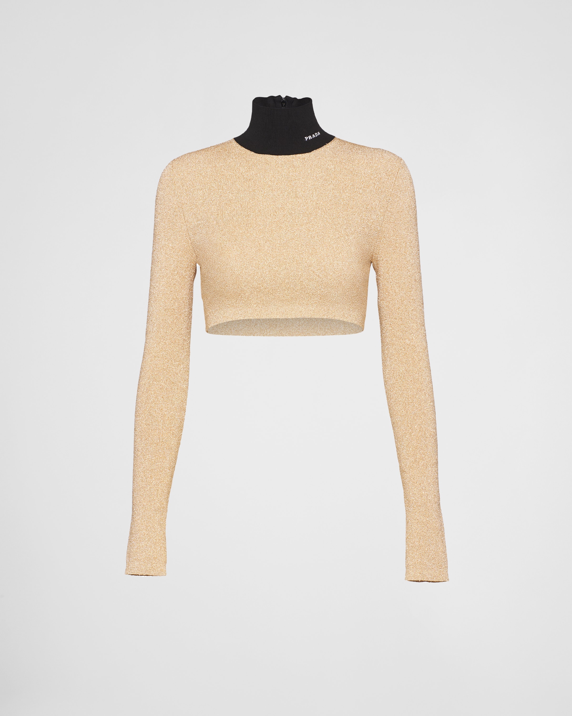 Lamé turtleneck sweater - 1