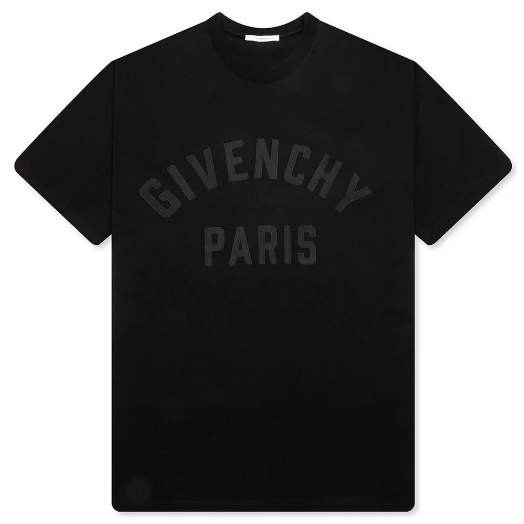 PATCH SILK T-SHIRT - BLACK - 1