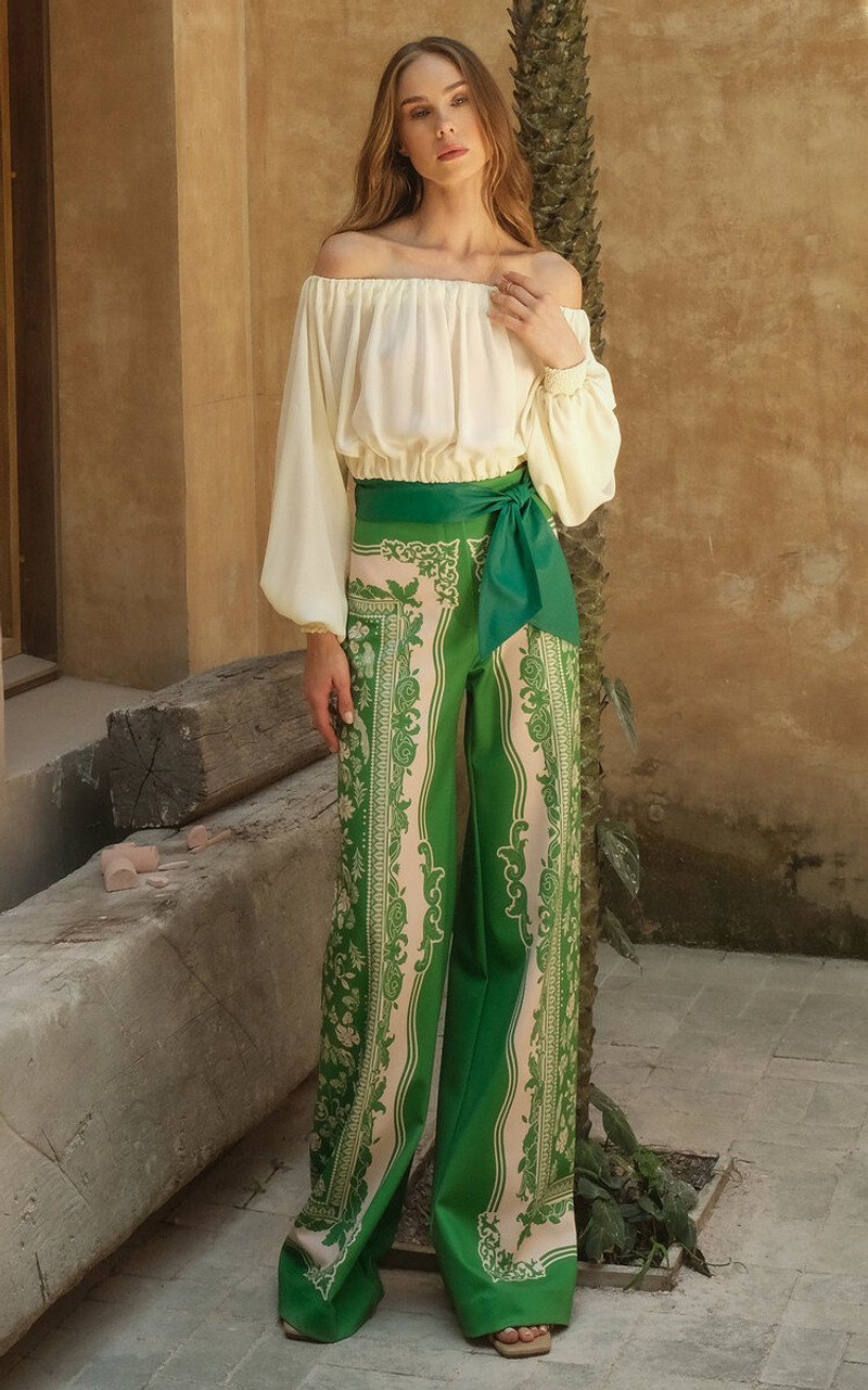 ANDRES OTALORA Palmirana Printed Pants green outlook