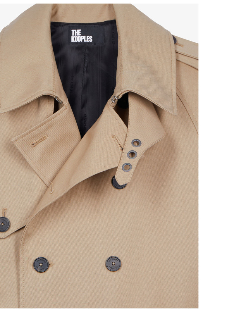 Double-breasted cotton trench coat 5