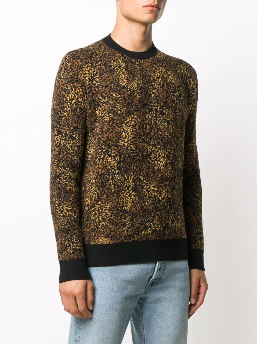 leopard jacquard jumper - 3