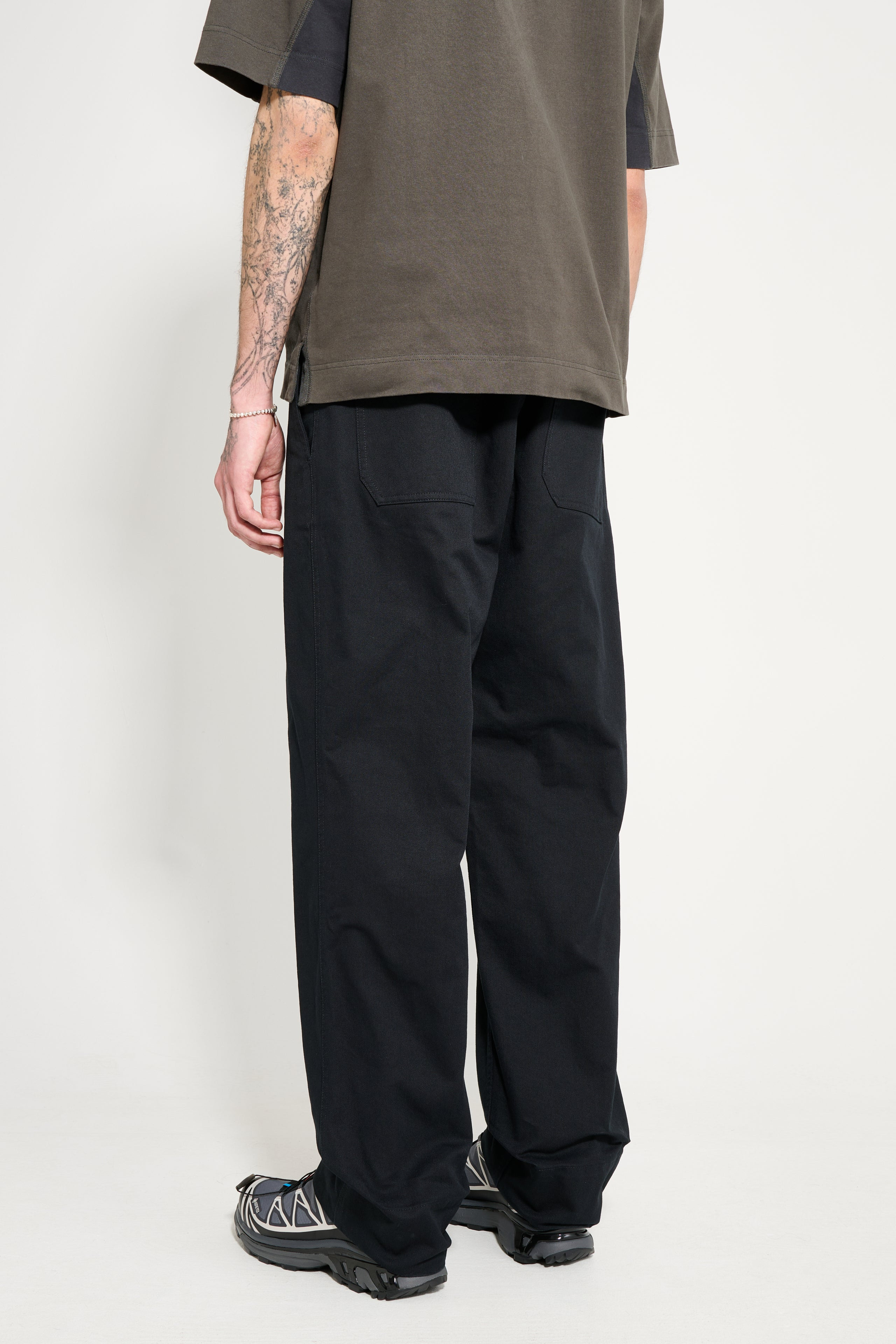 MARGARET HOWELL MHL DROPPED LOOP TROUSER SOFT COTTON DRILL DARK INK - 2