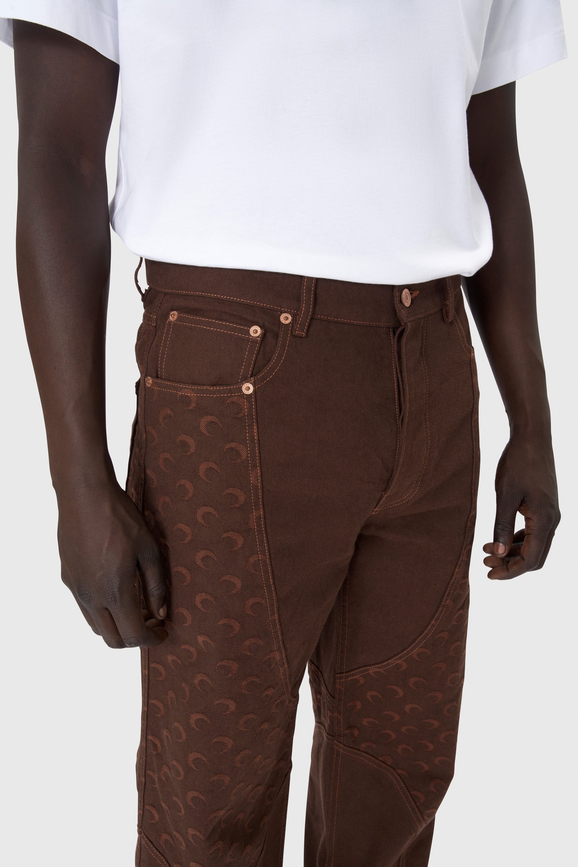 Moon Jacquard Twill Workwear Pants - 3