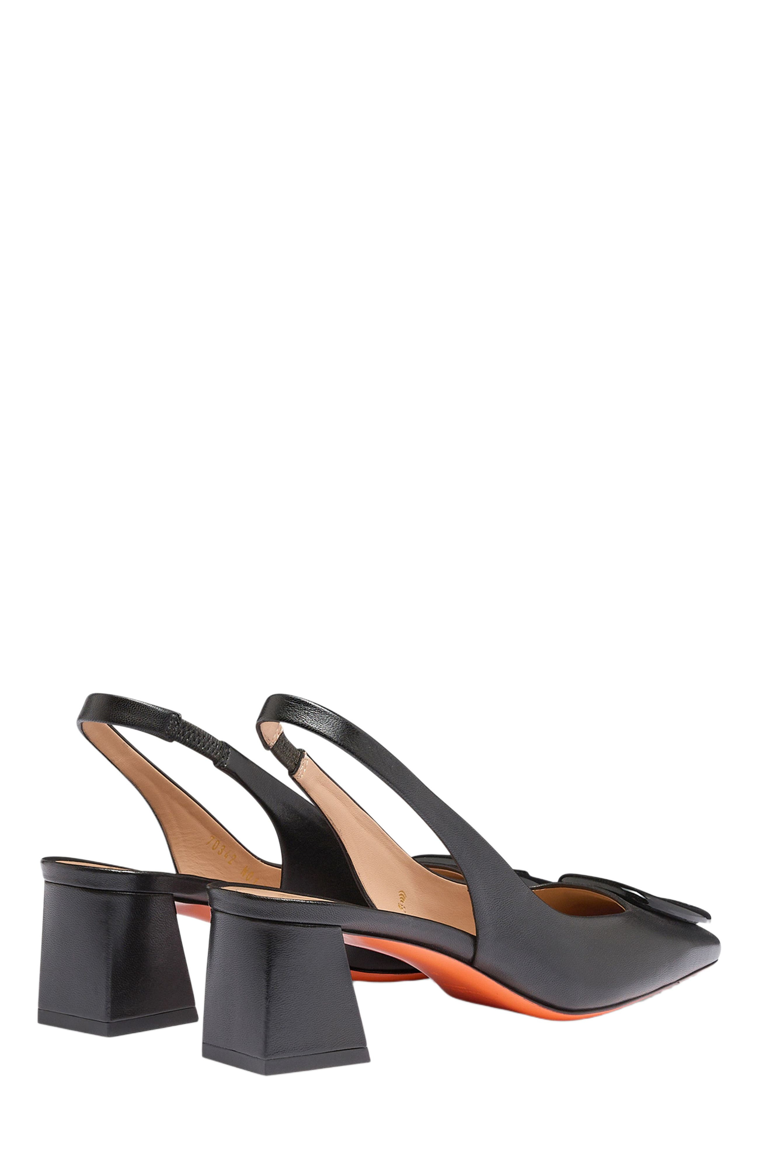 Santoni Women's mid-heel slingback in Black at Nordstrom - 4