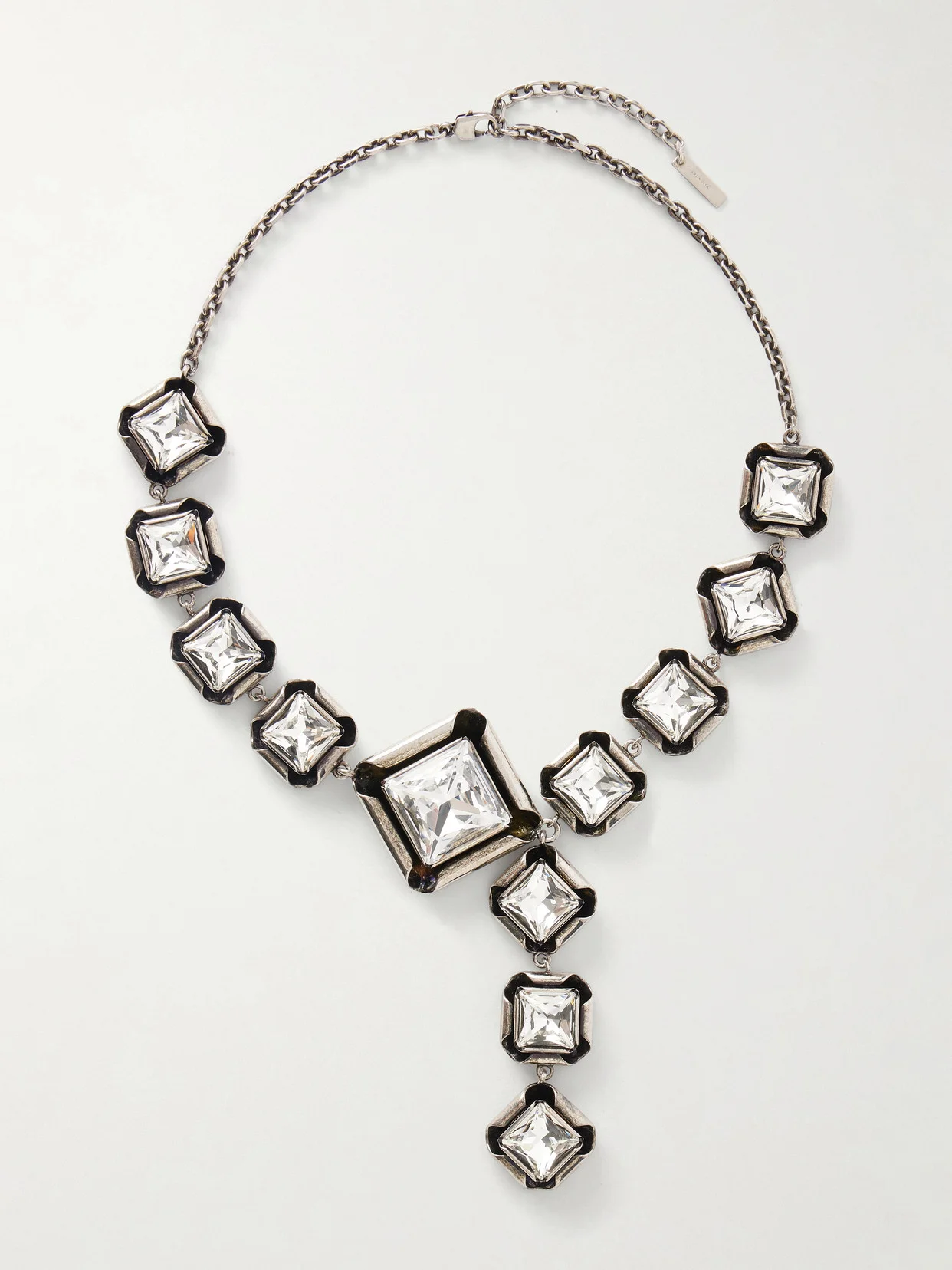 Silver-tone Crystal Necklace - 1