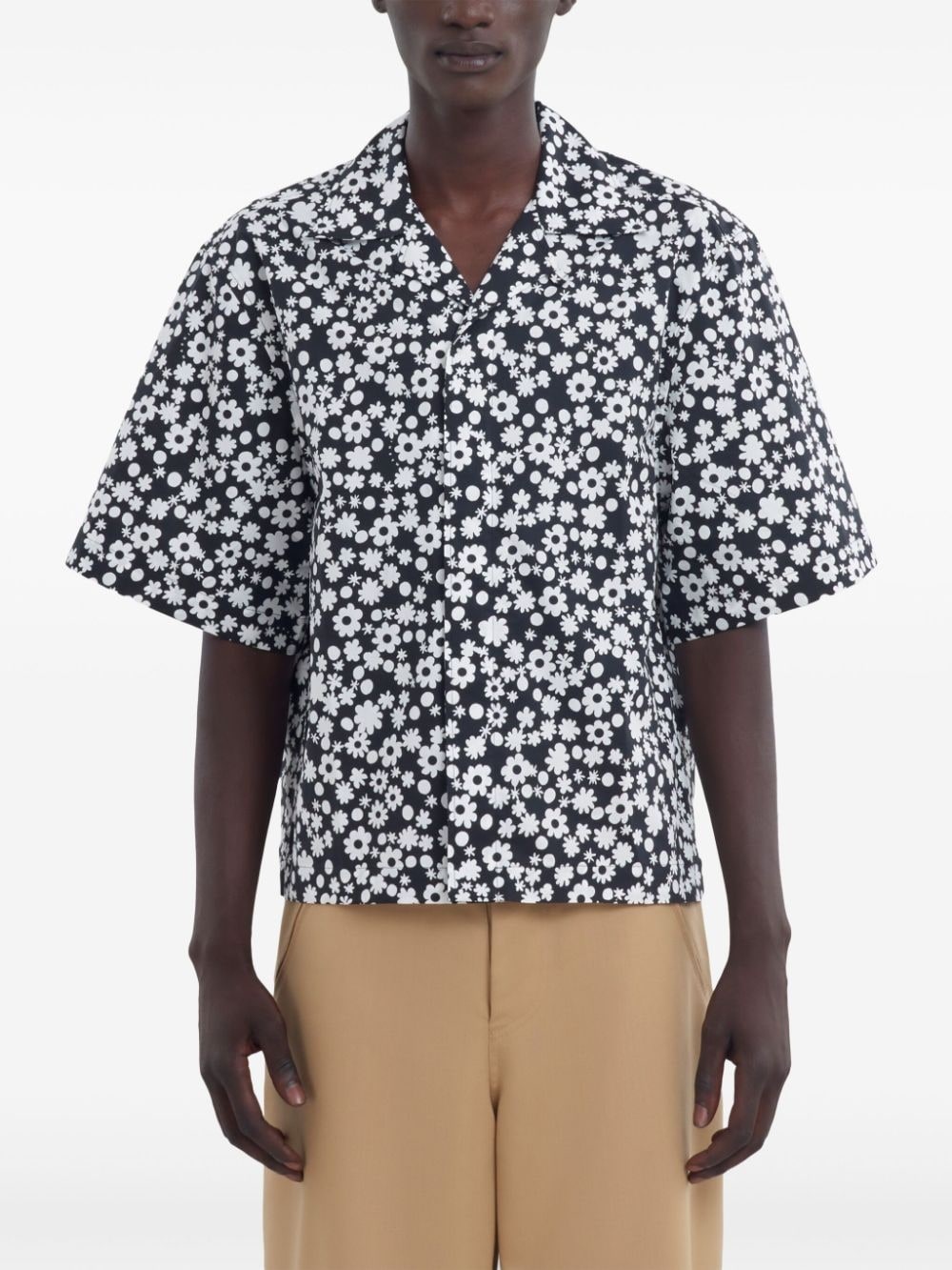 all-over floral print shirt - 3