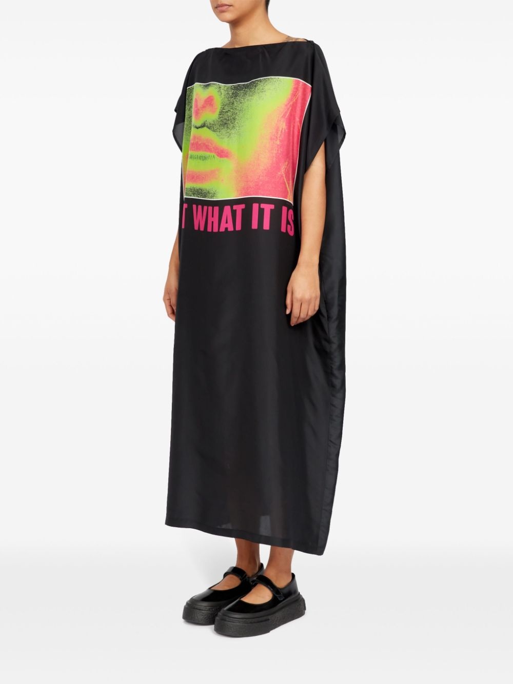 silk T-shirt maxi dress - 6