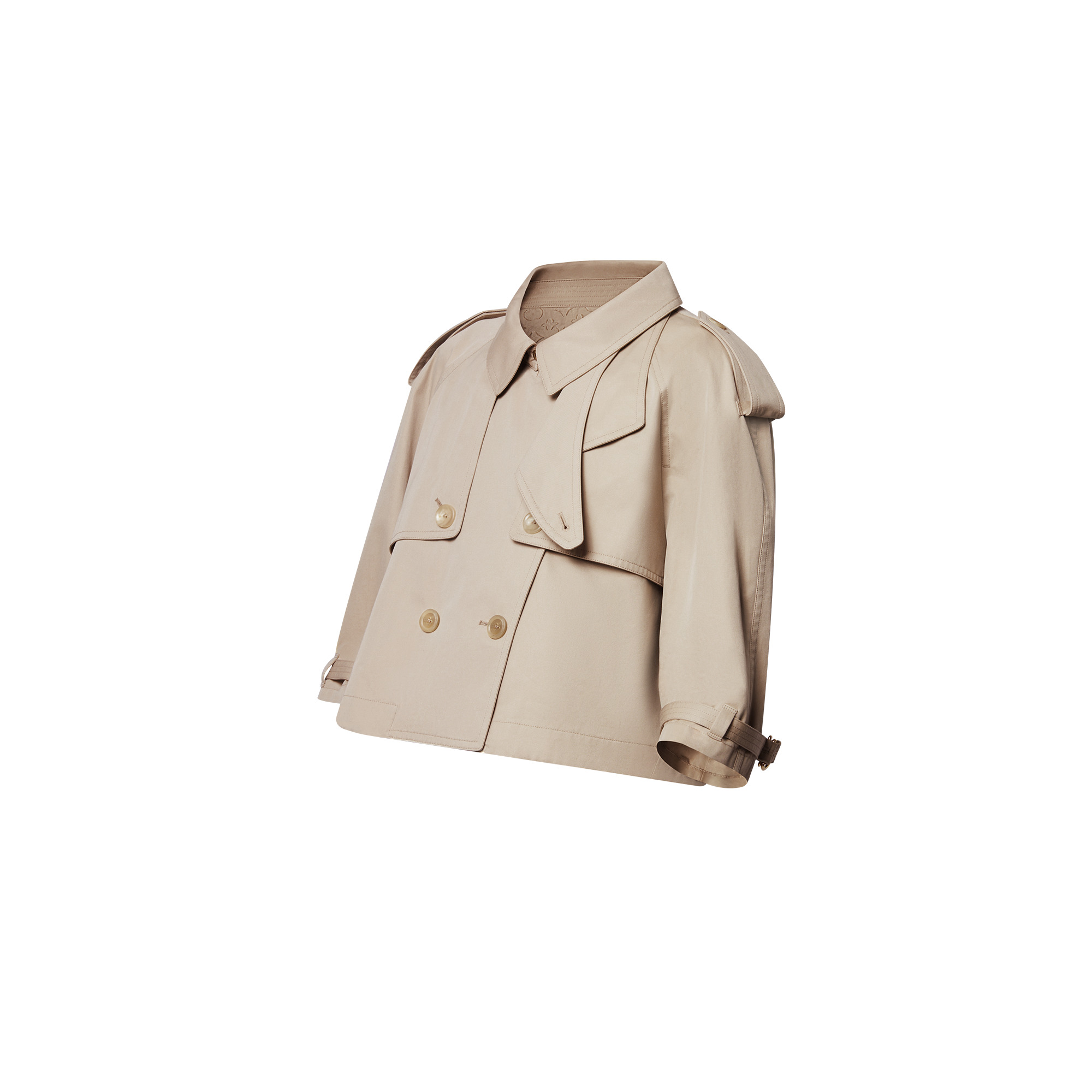 Cropped Trench Jacket - 2