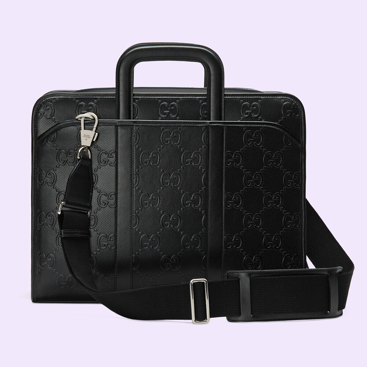 GG embossed briefcase - 7