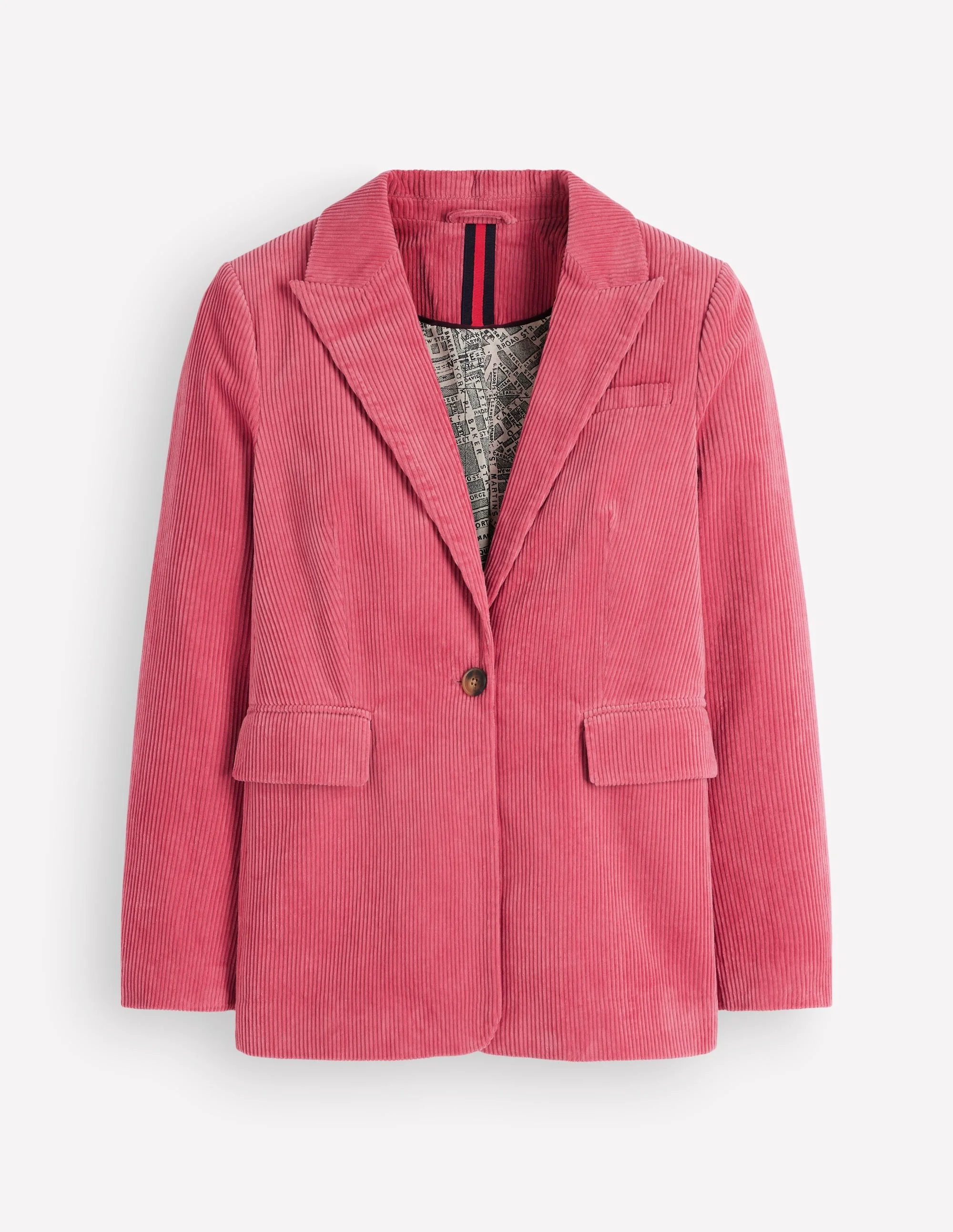 Woodbridge Cord Blazer-Cherry Blush - 1