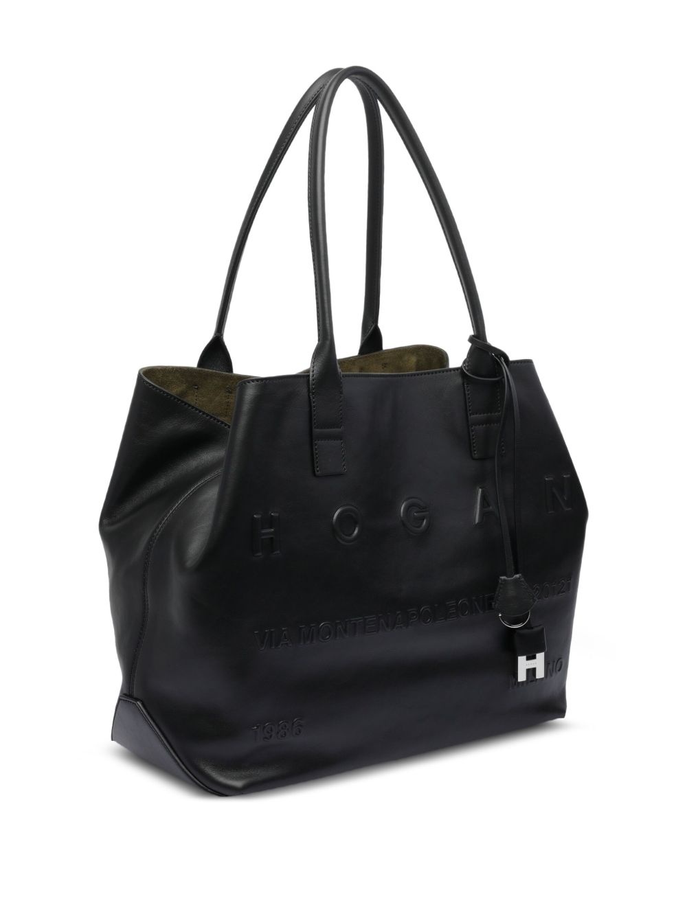 leather tote bag - 3