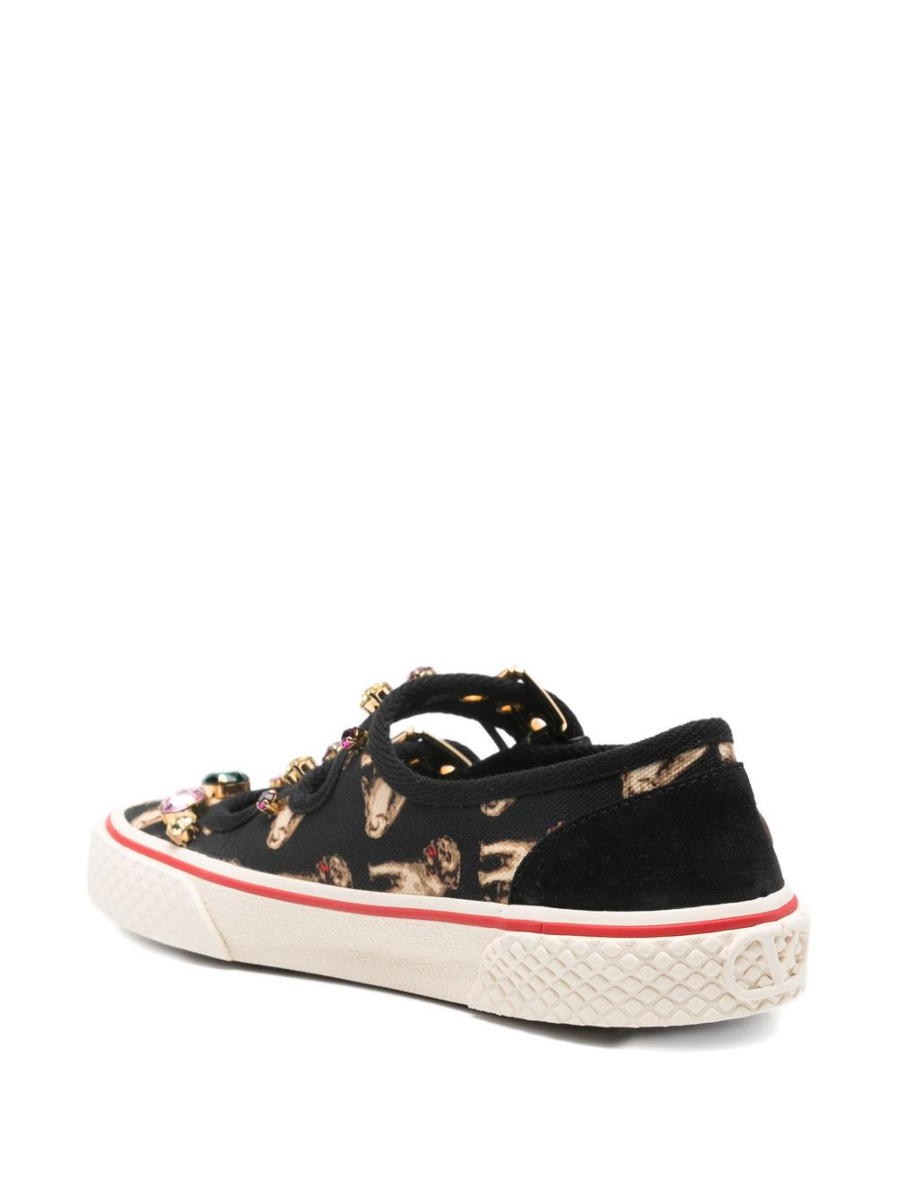 double-buckle slip-on ballerina sneakers - 3