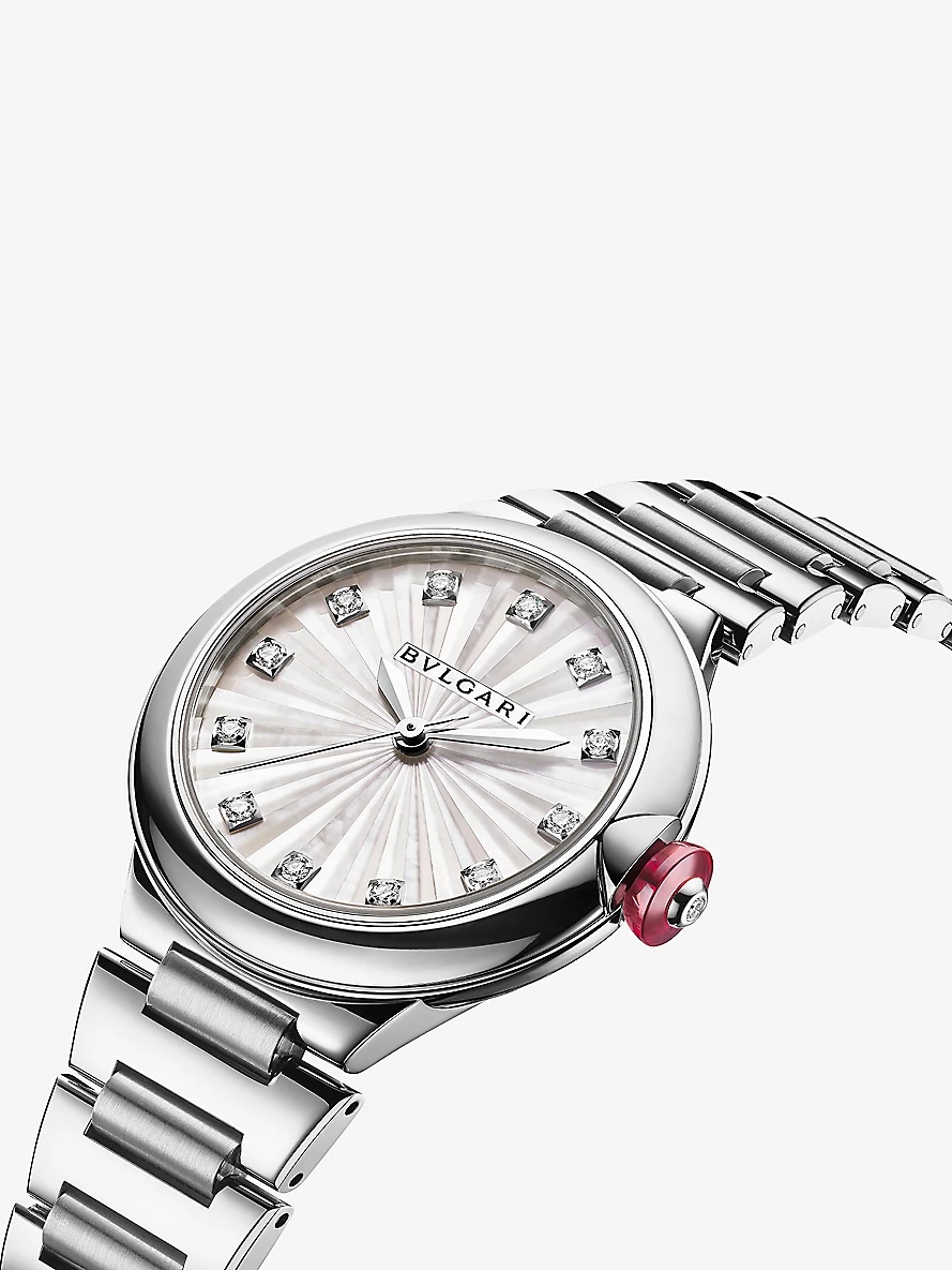 RE00006 Lvcea stainless-steel and 0.22ct diamond automatic watch - 2