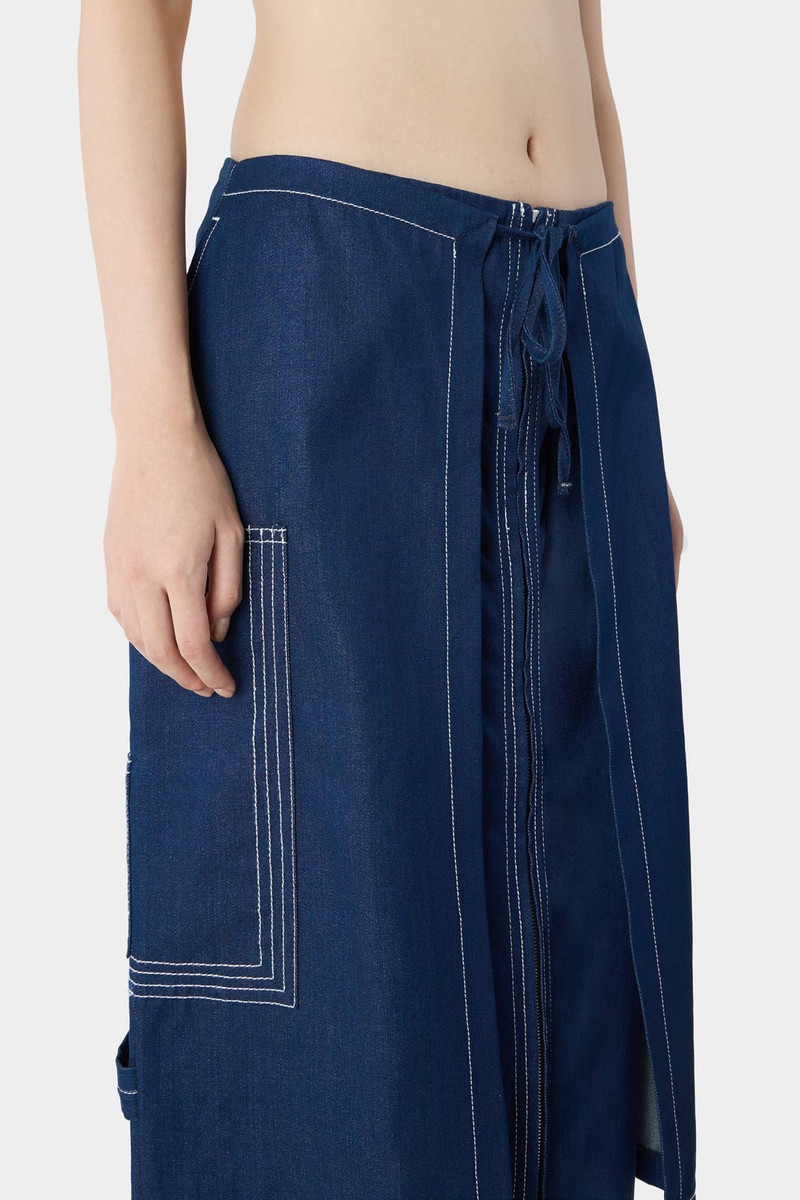 CARGO DOUBLE SKIRT / blue 5