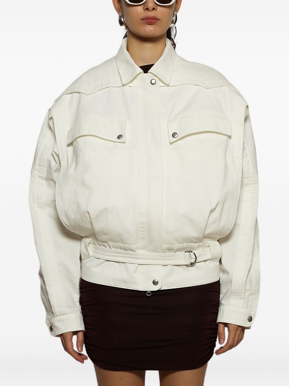 belted bomber jacket - 3
