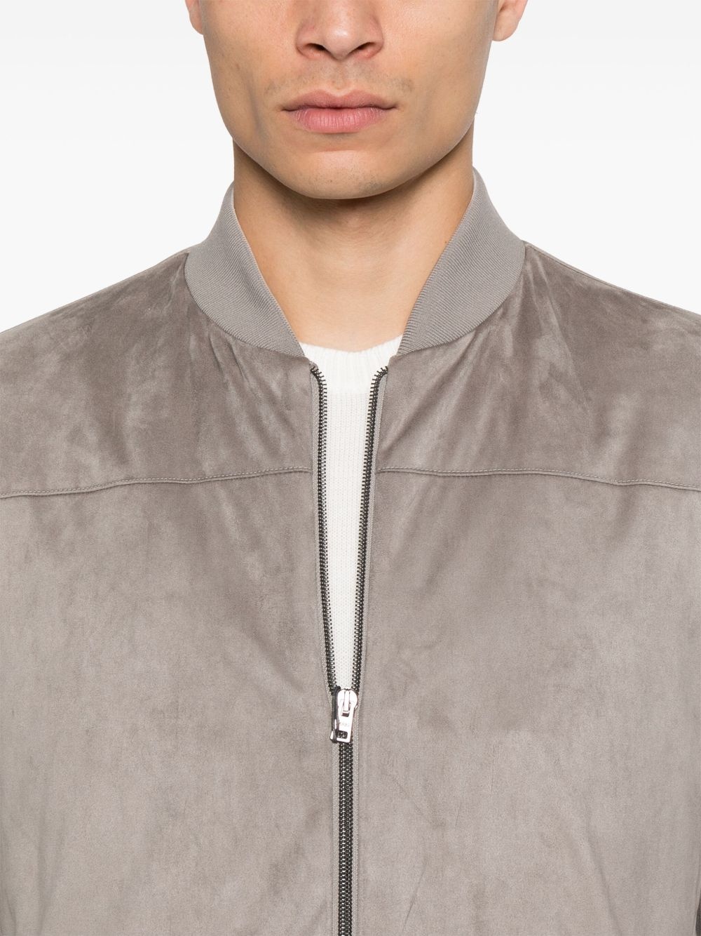 faux-suede bomber jacket - 5