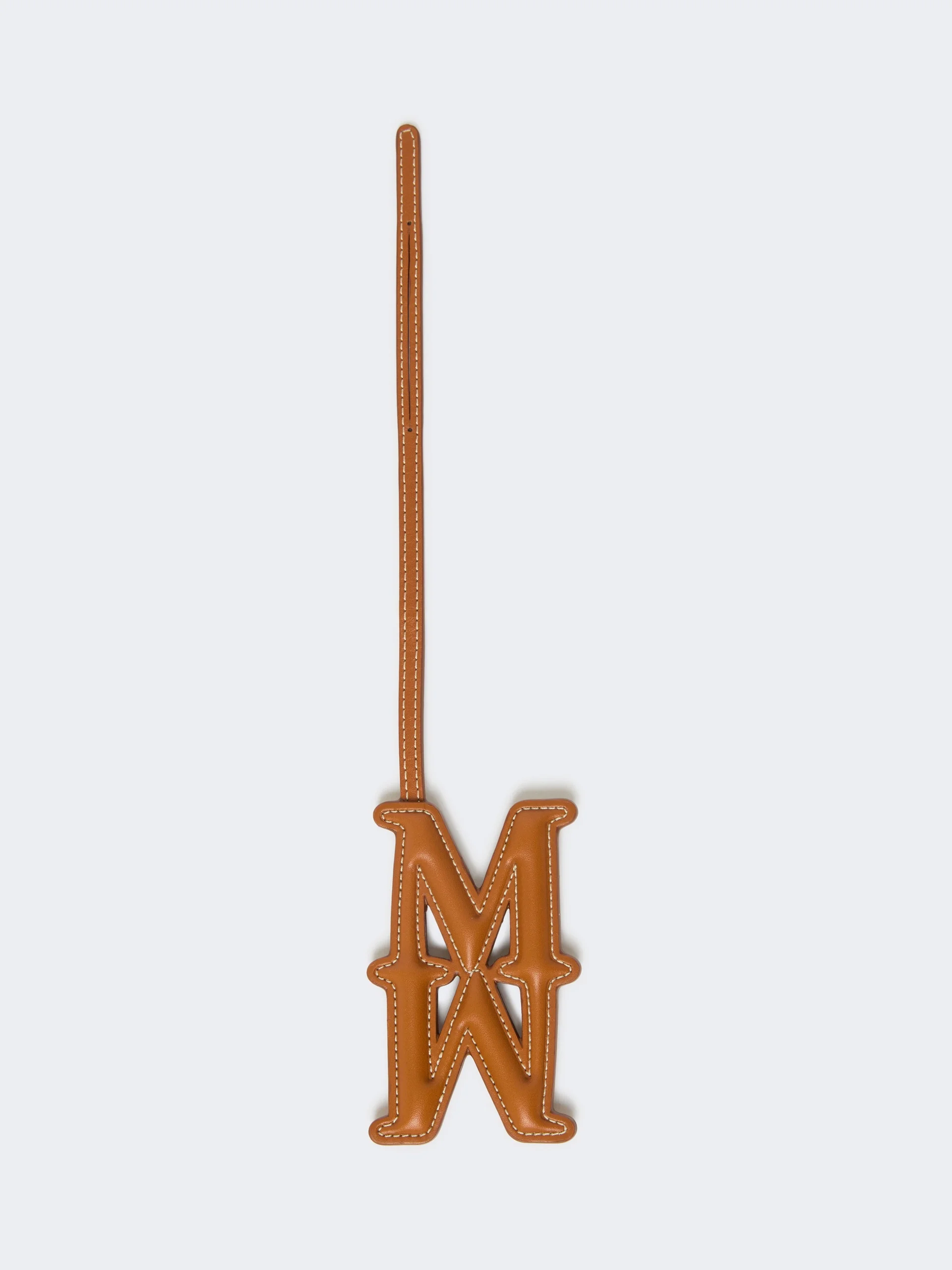 Leather Monogram charm - RUST - 1