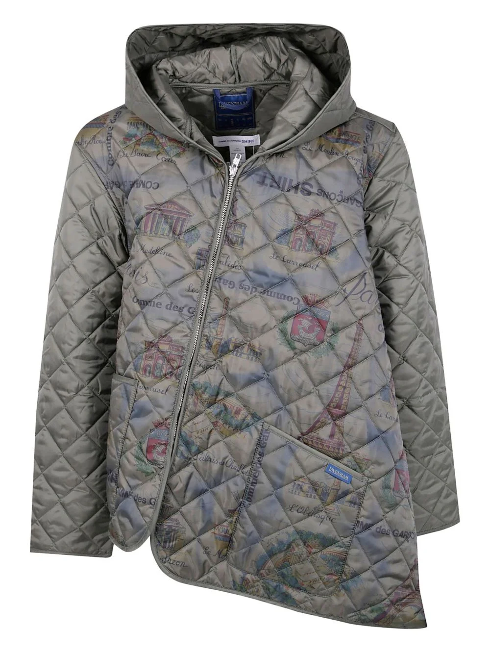hooded quilted jacket - 1