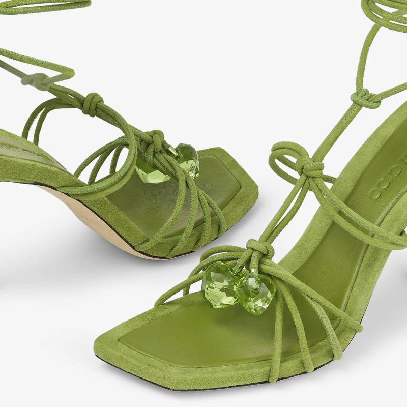 Jemma 90 Matcha Suede Sandals 3