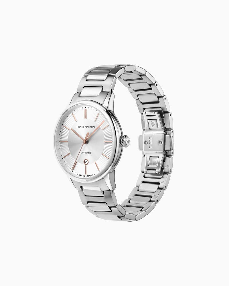 EMPORIO ARMANI SWISS MADE AUTOMATIC STAINLESS STEEL WATCH outlook