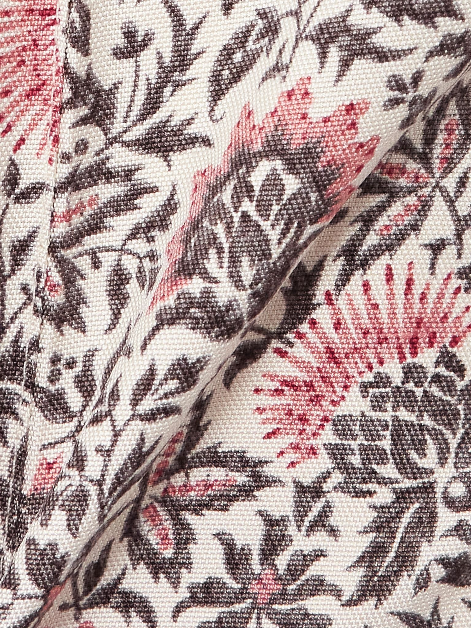 Dan floral-print silk tapered pants Cream - 5