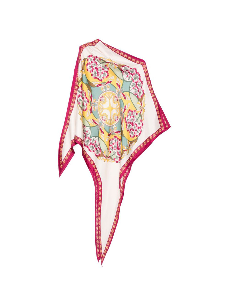graphic-print silk shawl 1