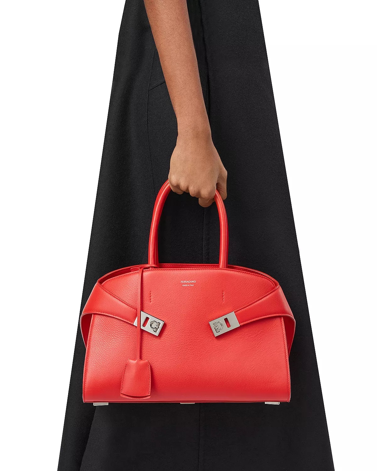 Hug Top Handle Leather Handbag - 3