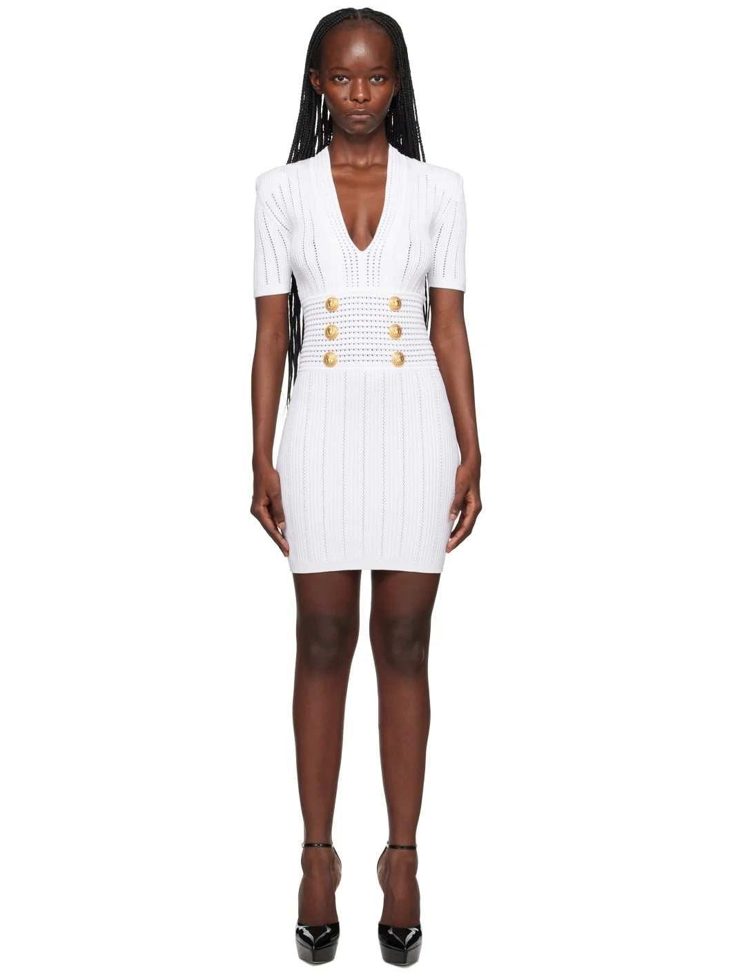 White Hardware Minidress - 1