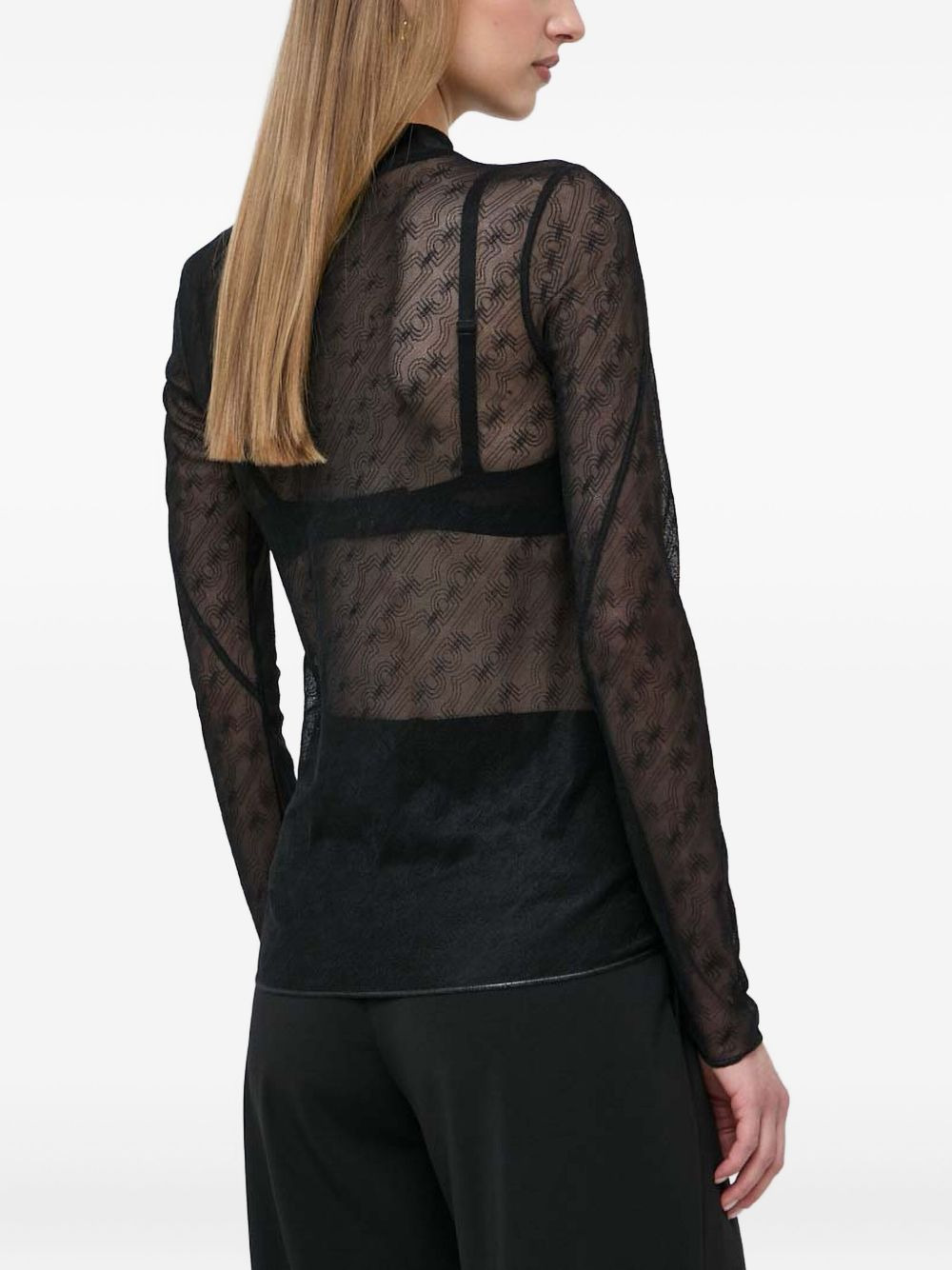 mock-neck patterned top - 3