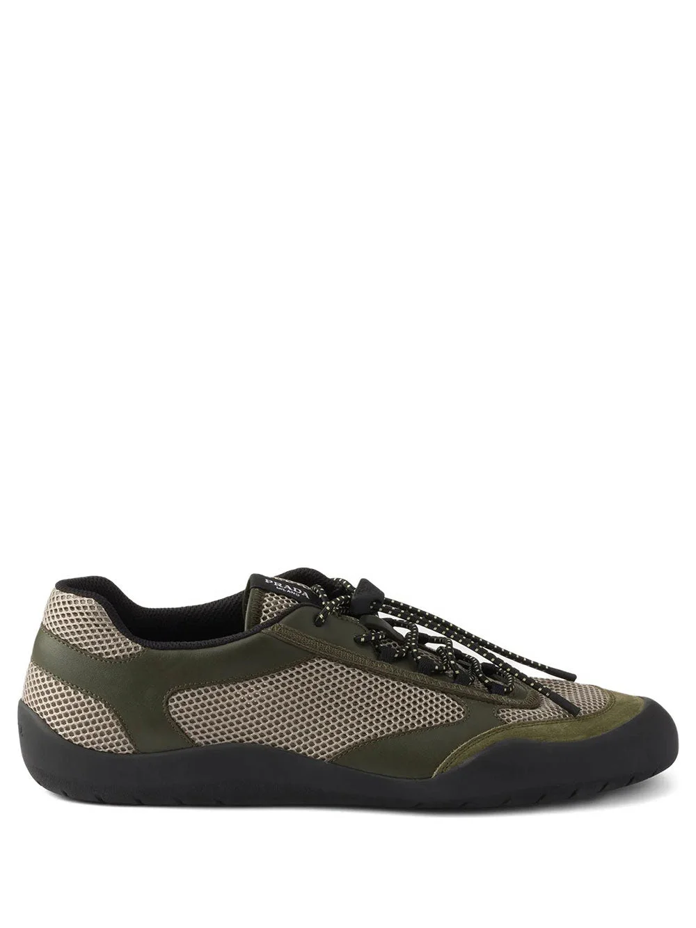 Prada Men Speedrock Leather And Mesh Fabric Sneakers - 1