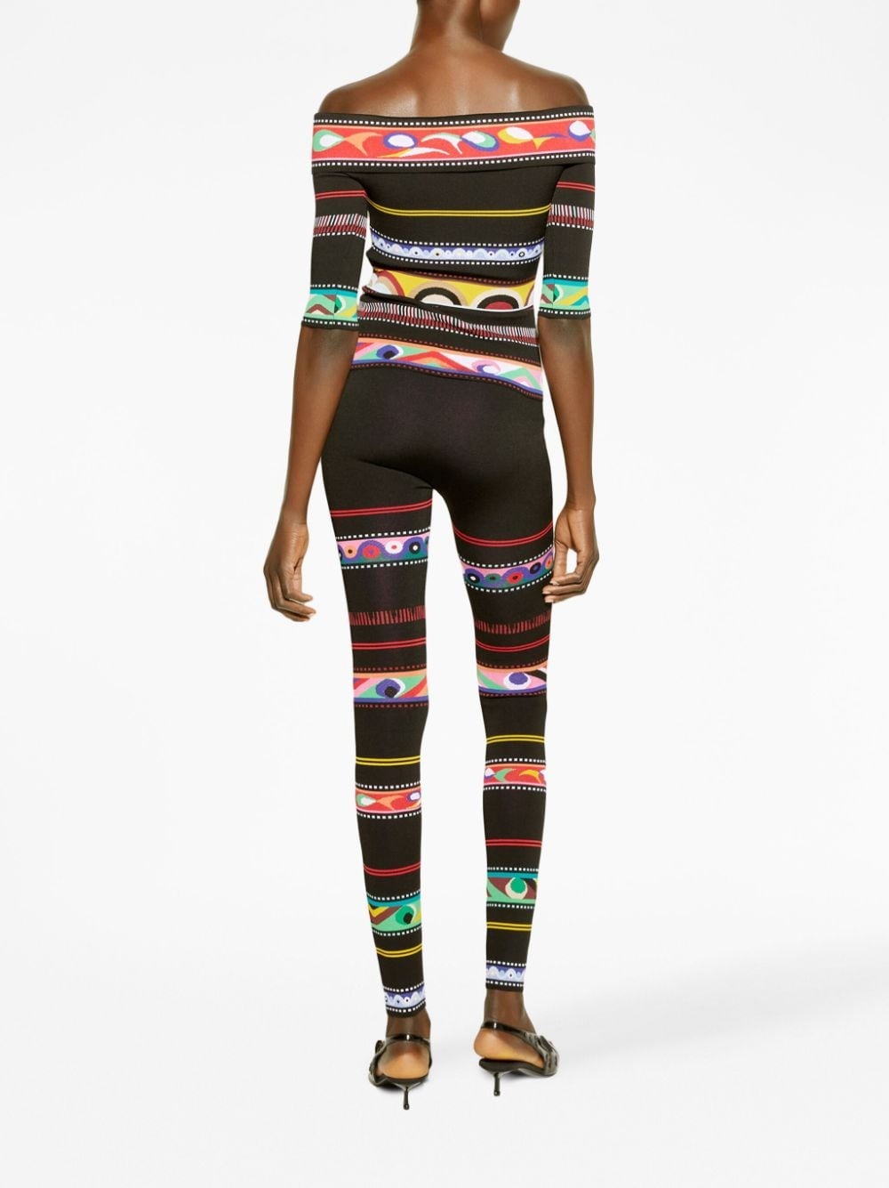 abstract-print stirrup leggings - 3