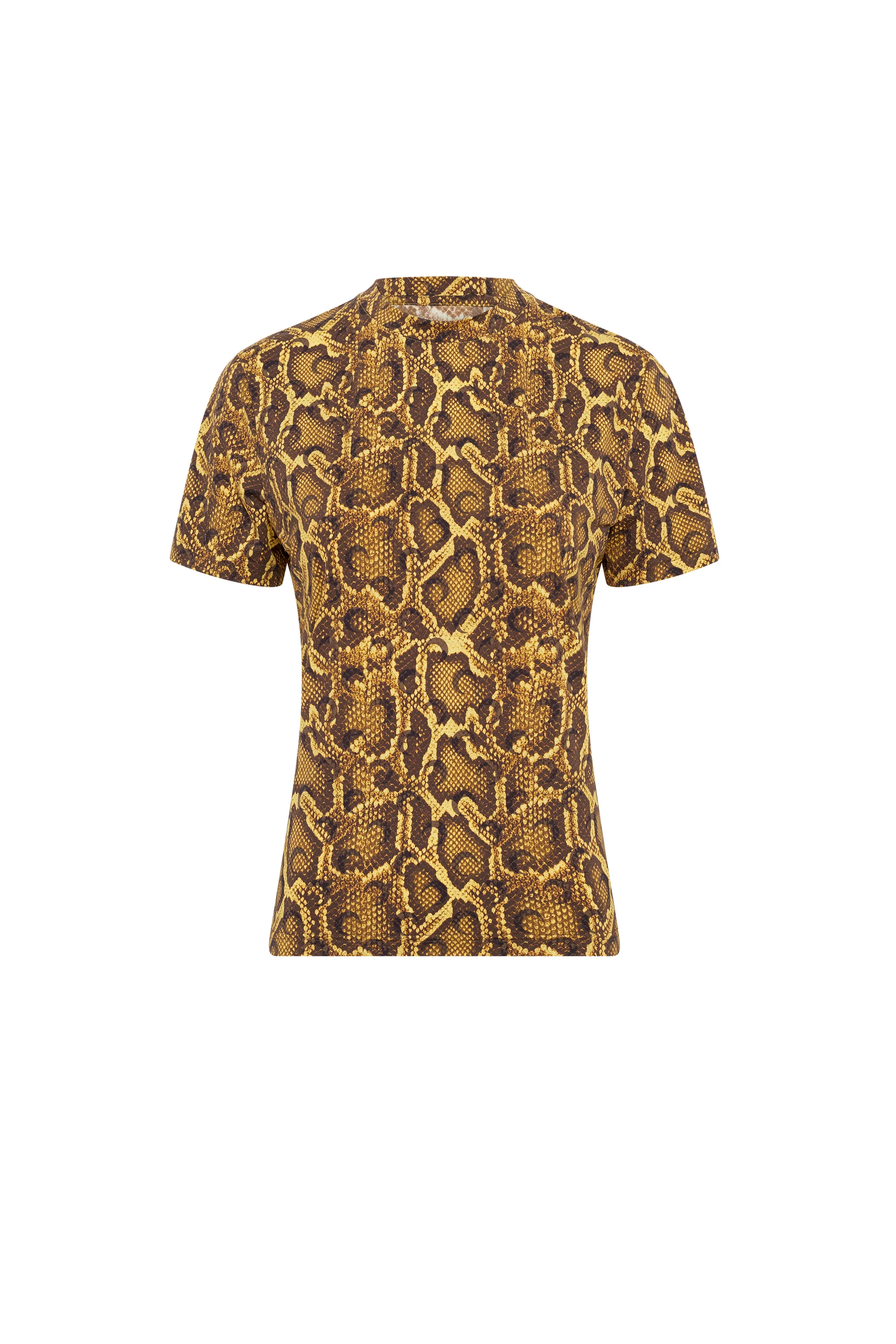 PYTHON PRINTED JERSEY SS CREWNECK TOP - 1