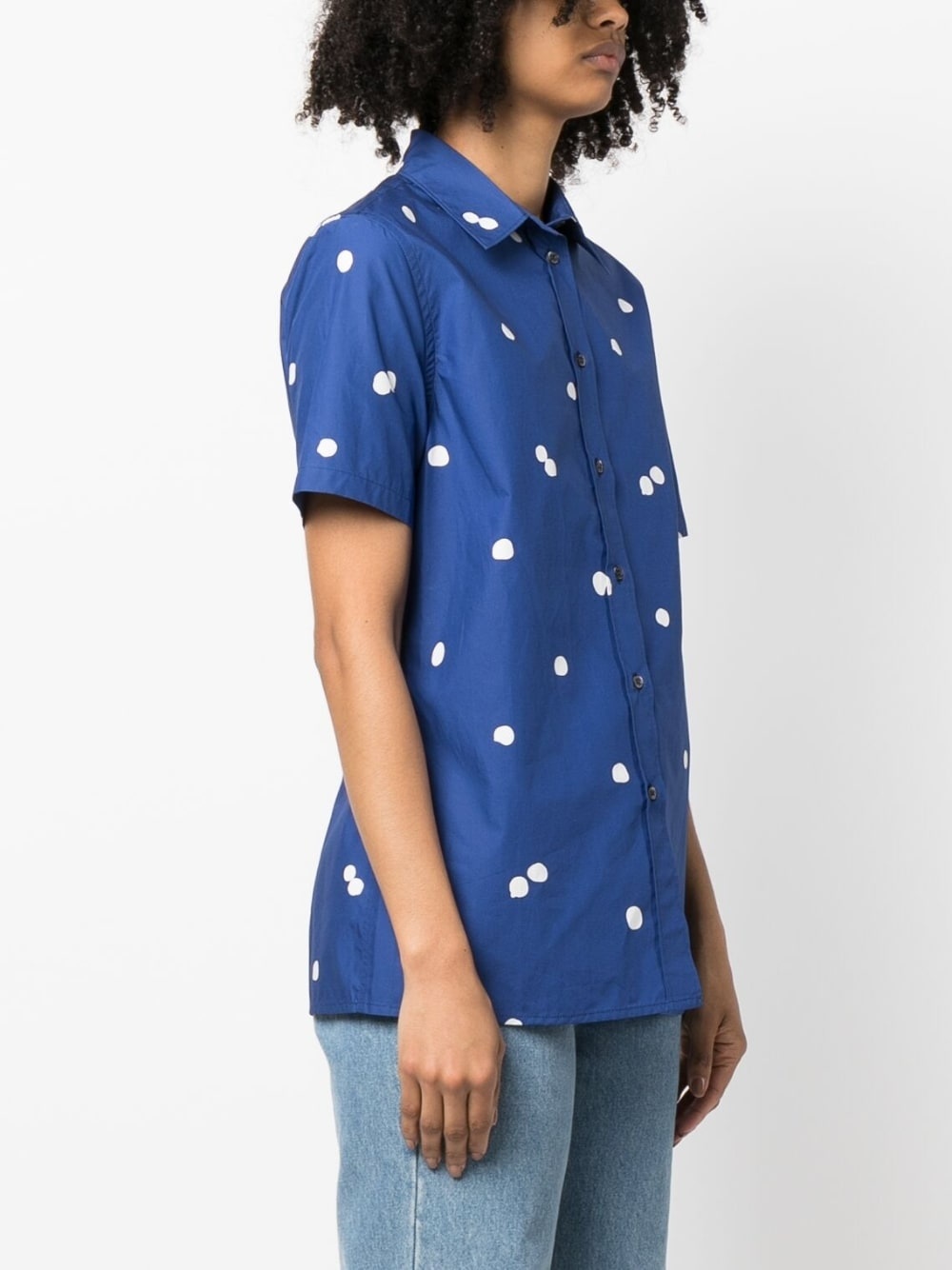 abstract polka-dot print shirt - 3