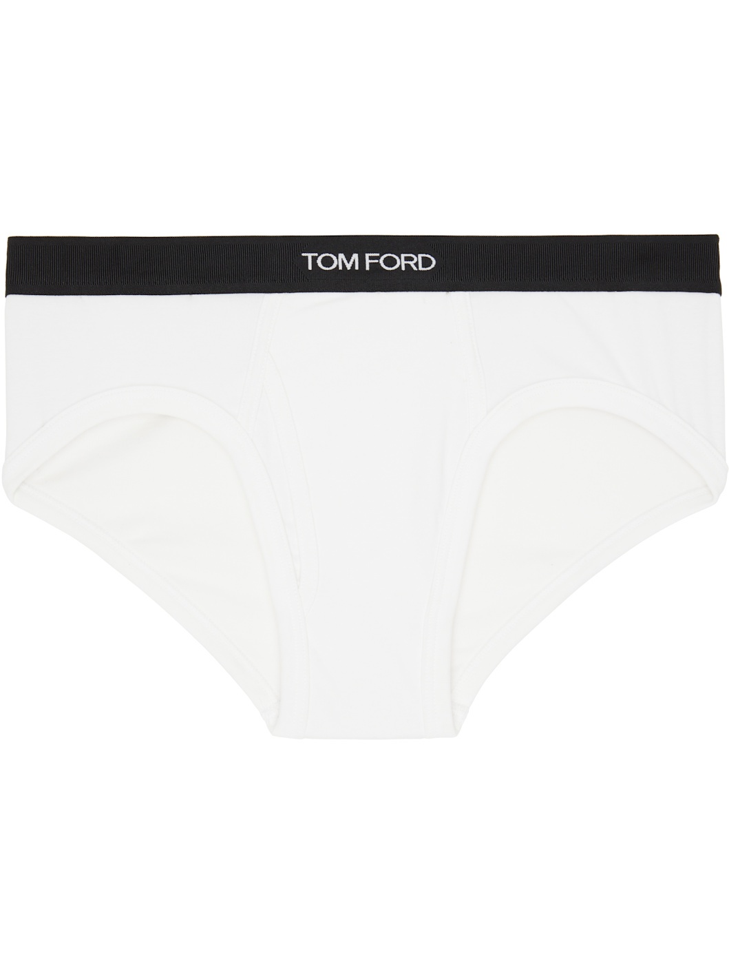 Two-Pack Black & White Cotton Briefs - 4