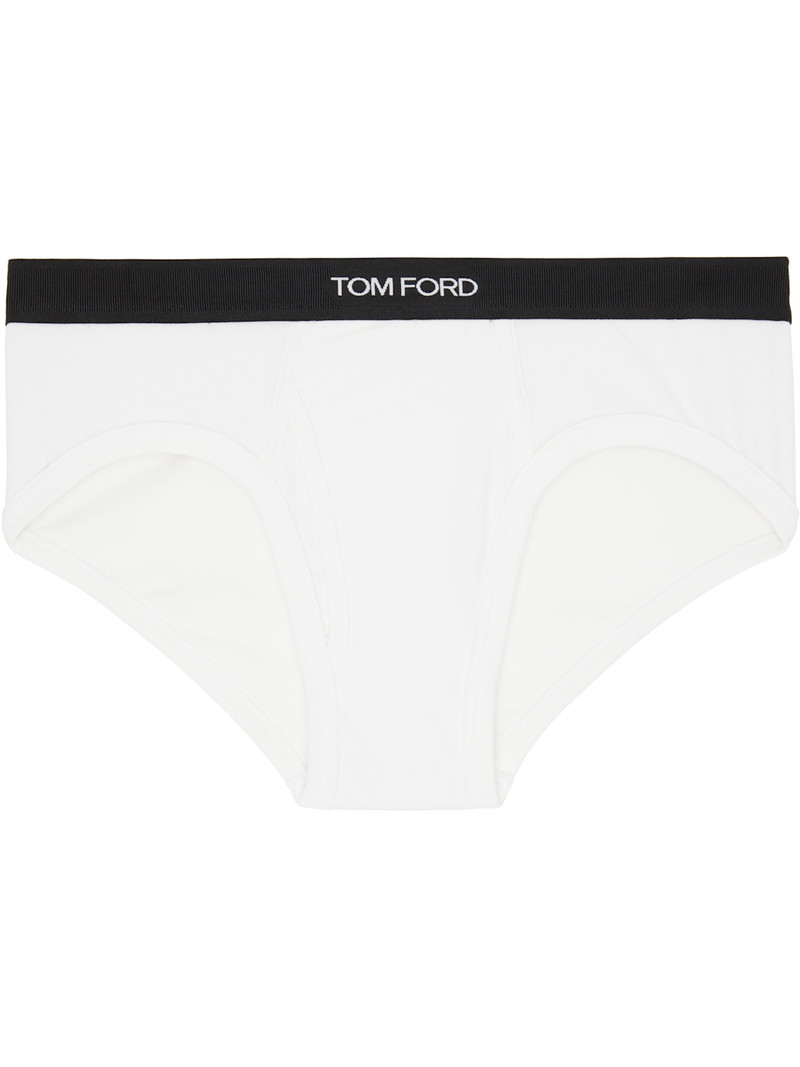 TOM FORD Two-Pack Black & White Cotton Briefs outlook
